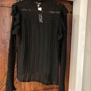 Aqua Black Lace light sweater